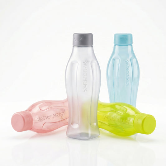 Varmora Aqua Cool – Plastic Water Bottle, BPA Free, 100% Virgin Plastic, Leak Proof, Ideal for Daily Desk Hydration, 1 Litre.