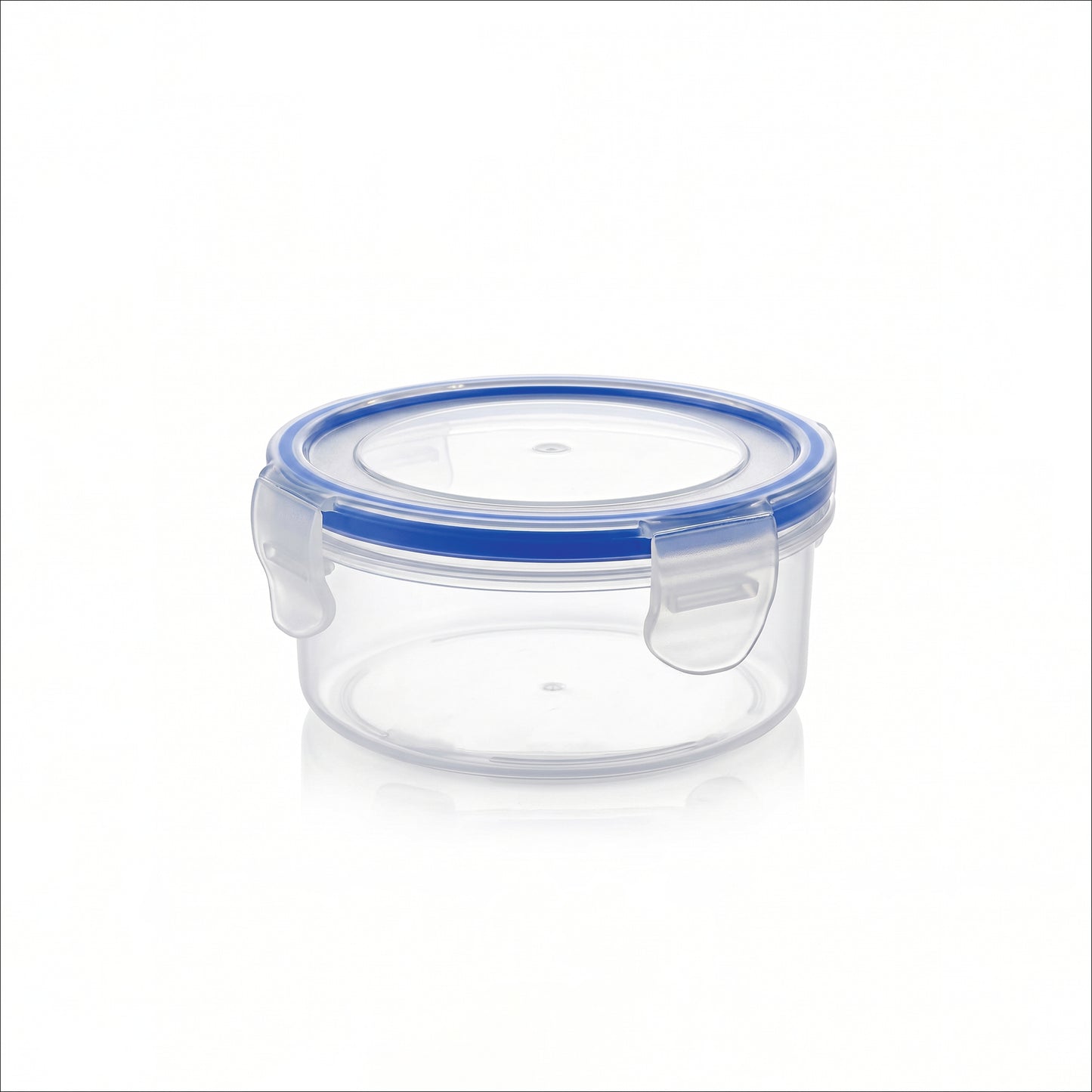 Varmora Clamp It - Transparent Round Plastic Container, Set of 3 – 230 ML, Air-Tight Lid, Stackable & BPA Free, Food-Grade Material