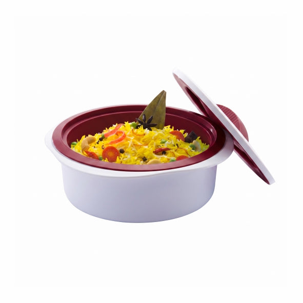 Varmora Dual Wall Casserole - Insulated Hot Case with Lid, 100% Virgin Plastic, Keeps Food Warm for Longer
