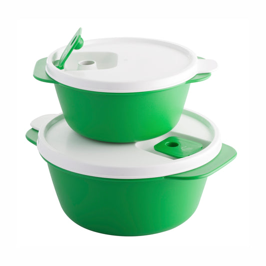 Varmora Microwave Delight - Insulated Casserole Set with Steam Vent Lid, 100% Virgin Plastic, Microwave Safe