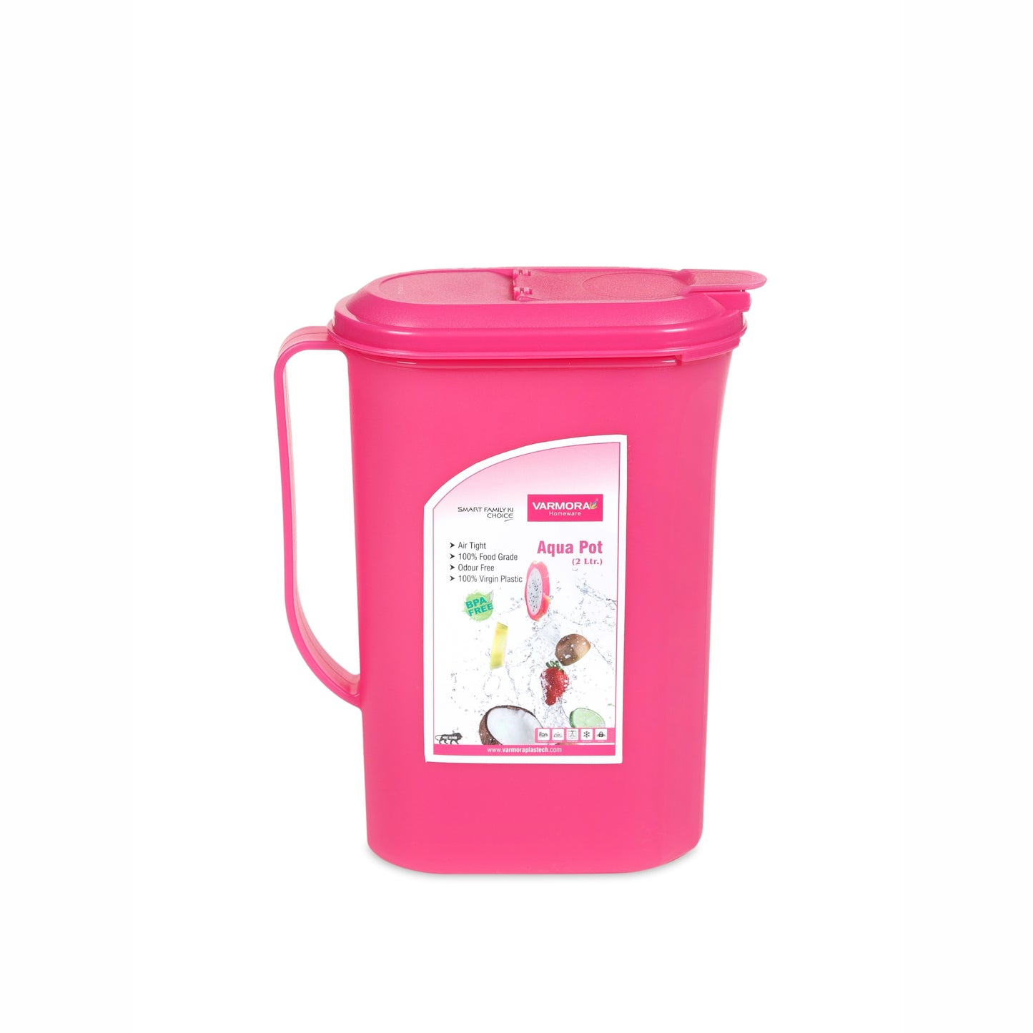 Varmora Aqua Pot - Water Storage Jug, 100% Virgin Plastic, Air Tight & BPA Free, Odour Free, Food Grade