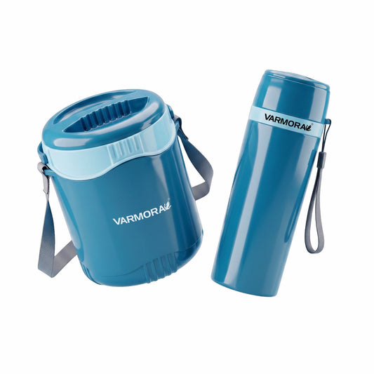 Varmora Orbit Lunch 3 & Aqua Optima 425 ml - Leak Proof Container, Insulated Outer, 100% Food Grade