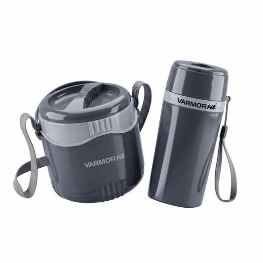 Varmora Orbit Lunch 2 & Aqua Optima 300 ml - Leak Proof Container, Insulated Outer, 100% Food Grade