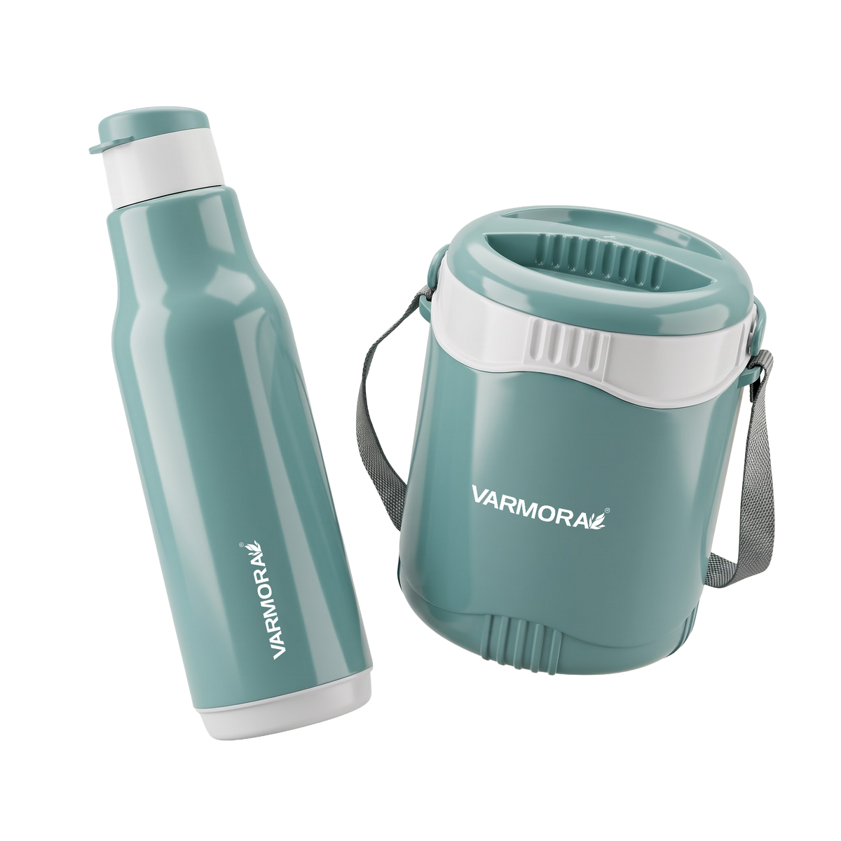 Varmora Bento Lunch 3 + Sofia 600 - Leak-Proof Container, Insulated Outer, 100% Food Grade