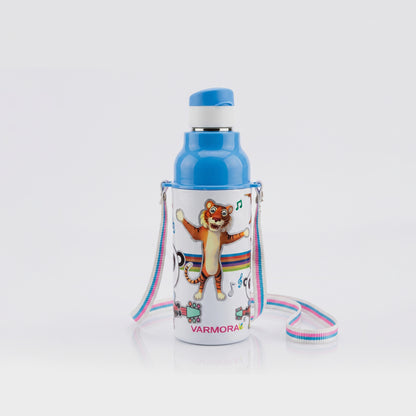 Varmora Sofia - Insulated Sipper Bottle For Kids, 100% Virgin Plastic, Stainless Steel Interior, Hot & Cold Compatible, 430 ml