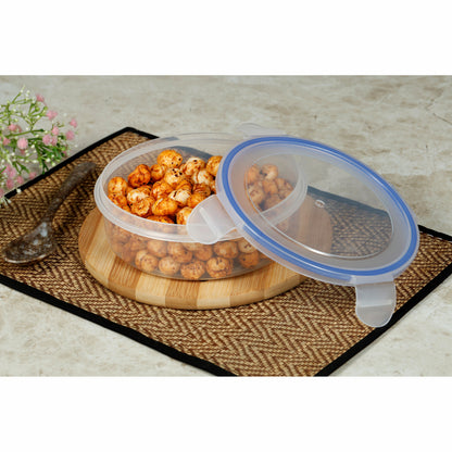Varmora Clamp It Round - Airtight Storage Container with Locking Clips, 100% Virgin Plastic, Food Grade & Leak Proof