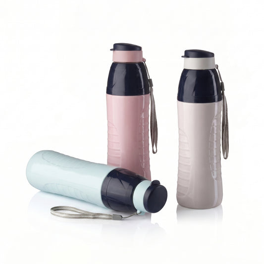 Varmora Gripo - 900 ML Insulated Water Bottle, Plastic Inner, 100% Virgin Plastic, Hot & Cold Compatible