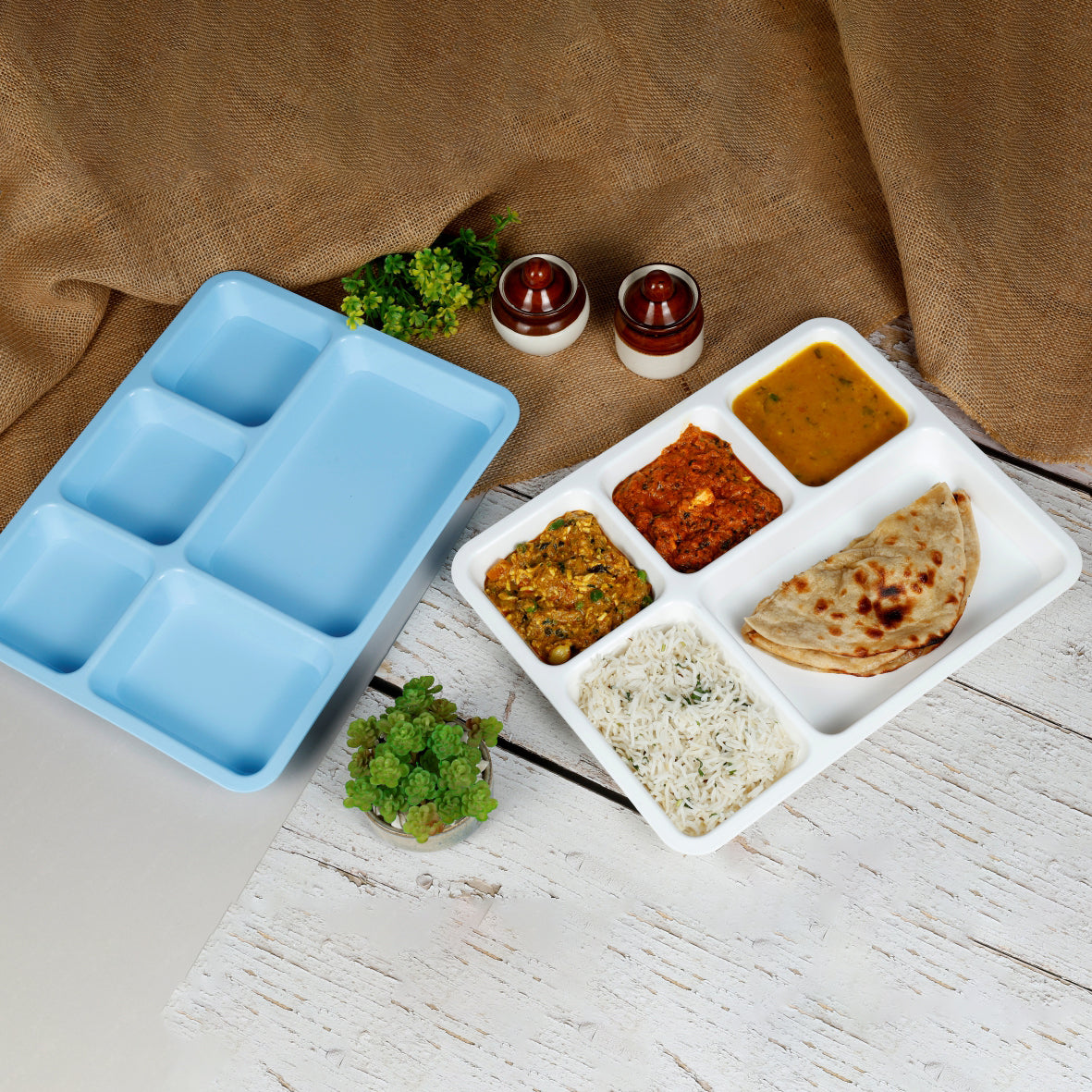 Varmora Meal Plate Big - 100% Virgin Plastic, Food Grade
