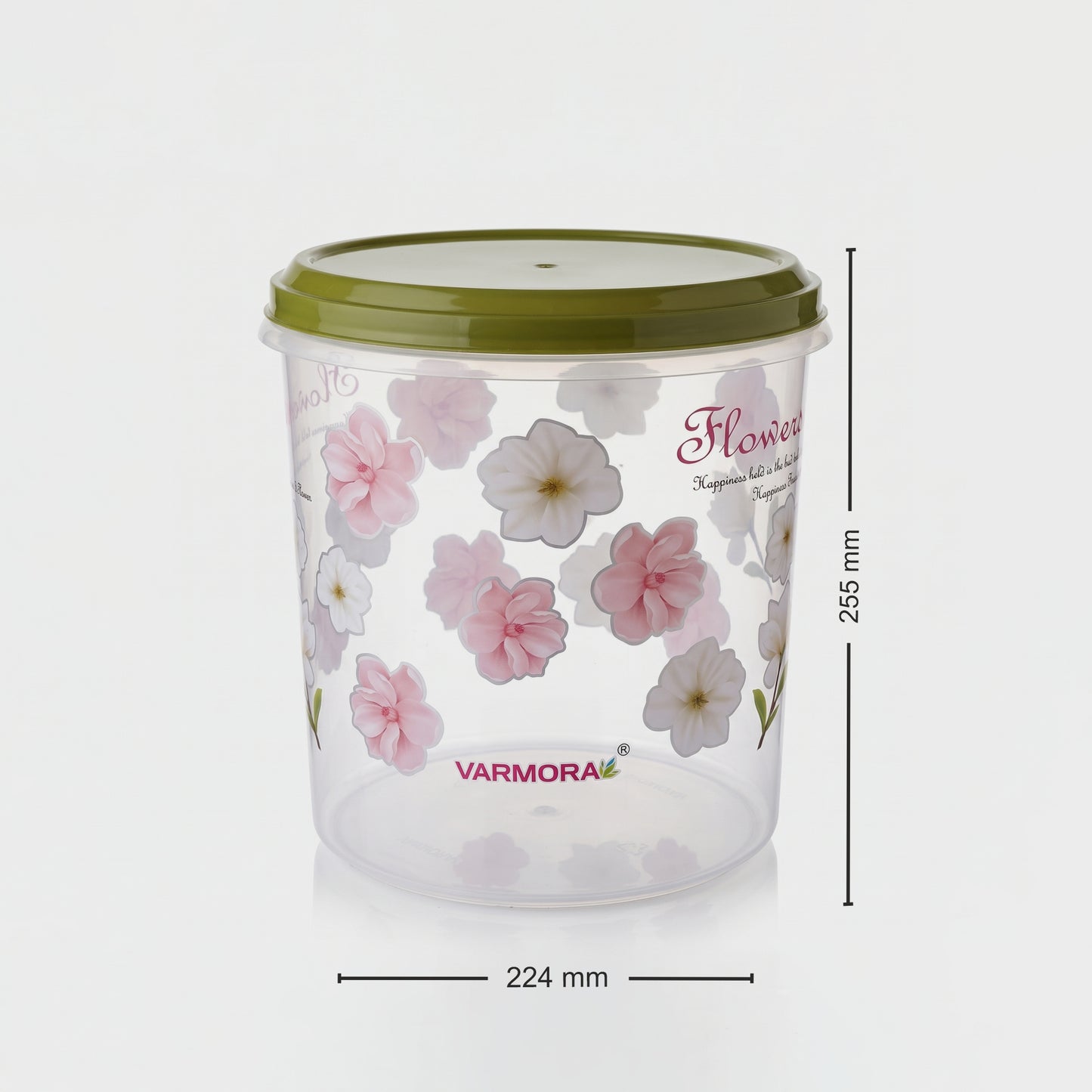 Varmora Mega Glory Round Set Flower - Set of 3, Air-Tight Lid, Transparent, BPA-Free Food-Grade Plastic