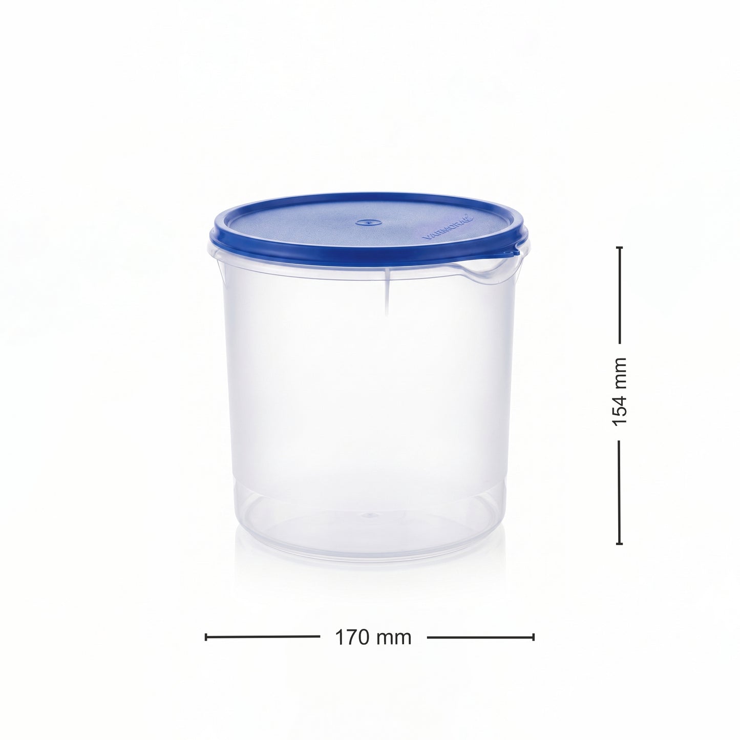 Varmora Magnum Round - Full Set (6 Pcs), Air-Tight Plastic Storage Containers, Food-Grade Plastic