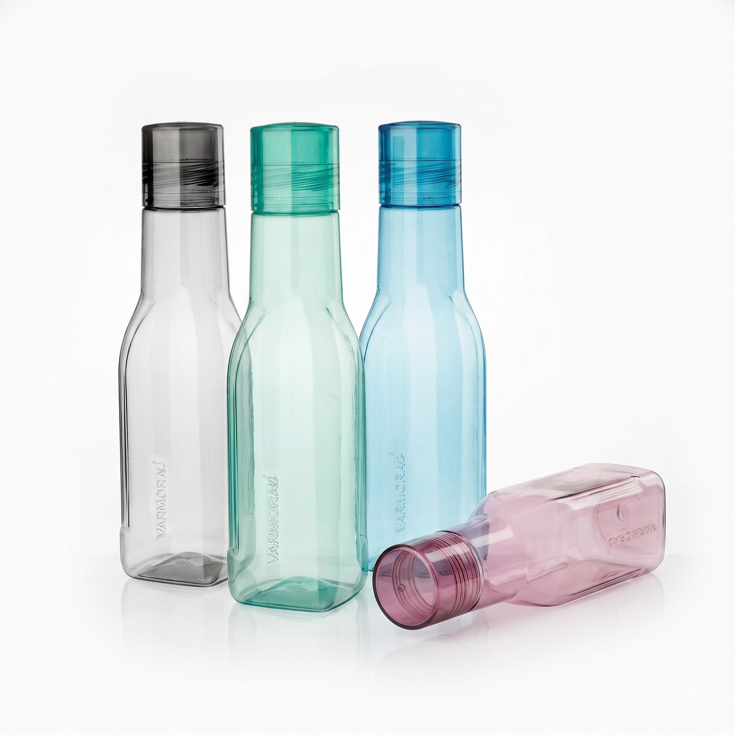 Varmora Aqua Flora – Plastic Water Bottle, BPA Free, 100% Virgin Plastic, Leak Proof, Ideal for Daily Desk Hydration, 500 ml., 750 ml., 1 Litre.
