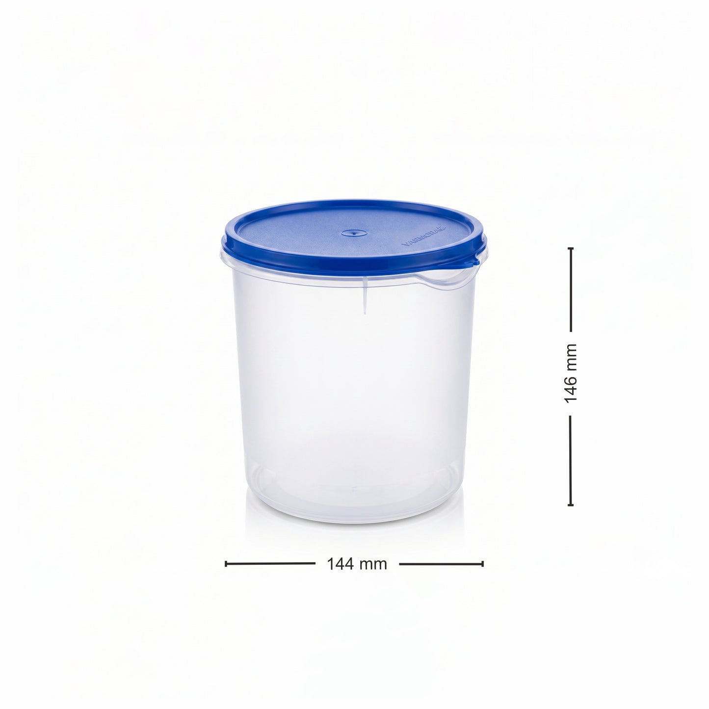 Varmora Magnum Round - Full Set (6 Pcs), Air-Tight Plastic Storage Containers, Food-Grade Plastic