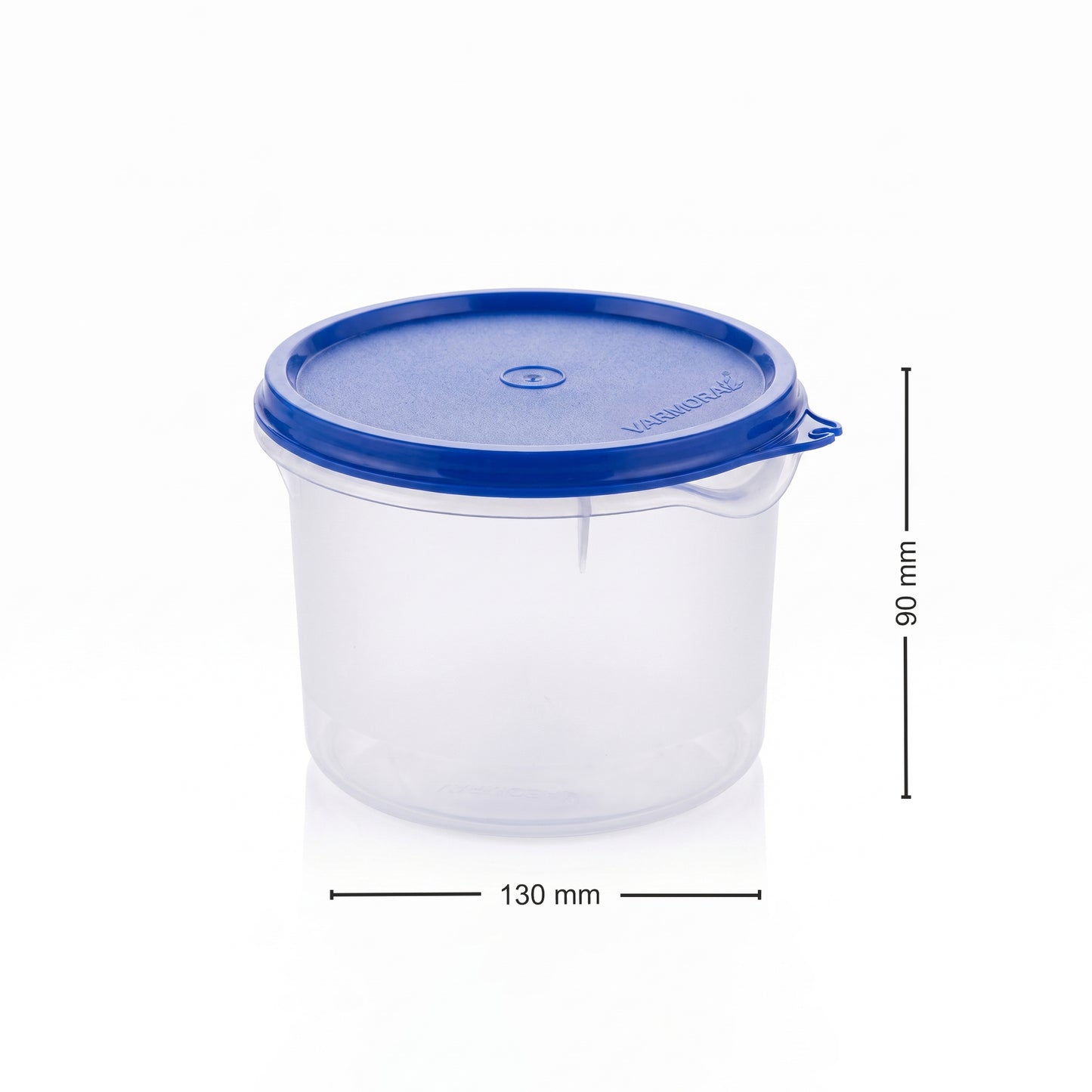 Varmora Magnum Round - Full Set (6 Pcs), Air-Tight Plastic Storage Containers, Food-Grade Plastic