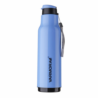 Varmora Sofia - Insulated Water Bottle, Plastic Inner, 100% Virgin Plastic, warm & Cold Compatible, BPA Free