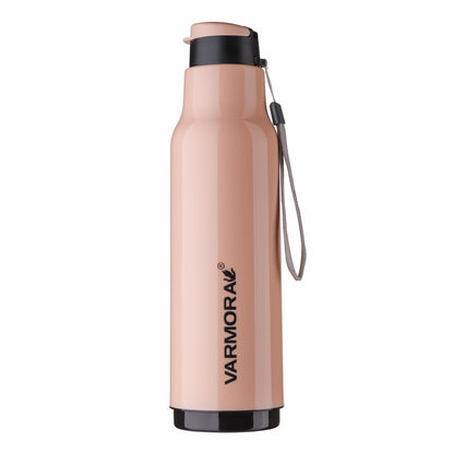 Varmora Sofia - Insulated Water Bottle, Plastic Inner, 100% Virgin Plastic, warm & Cold Compatible, BPA Free