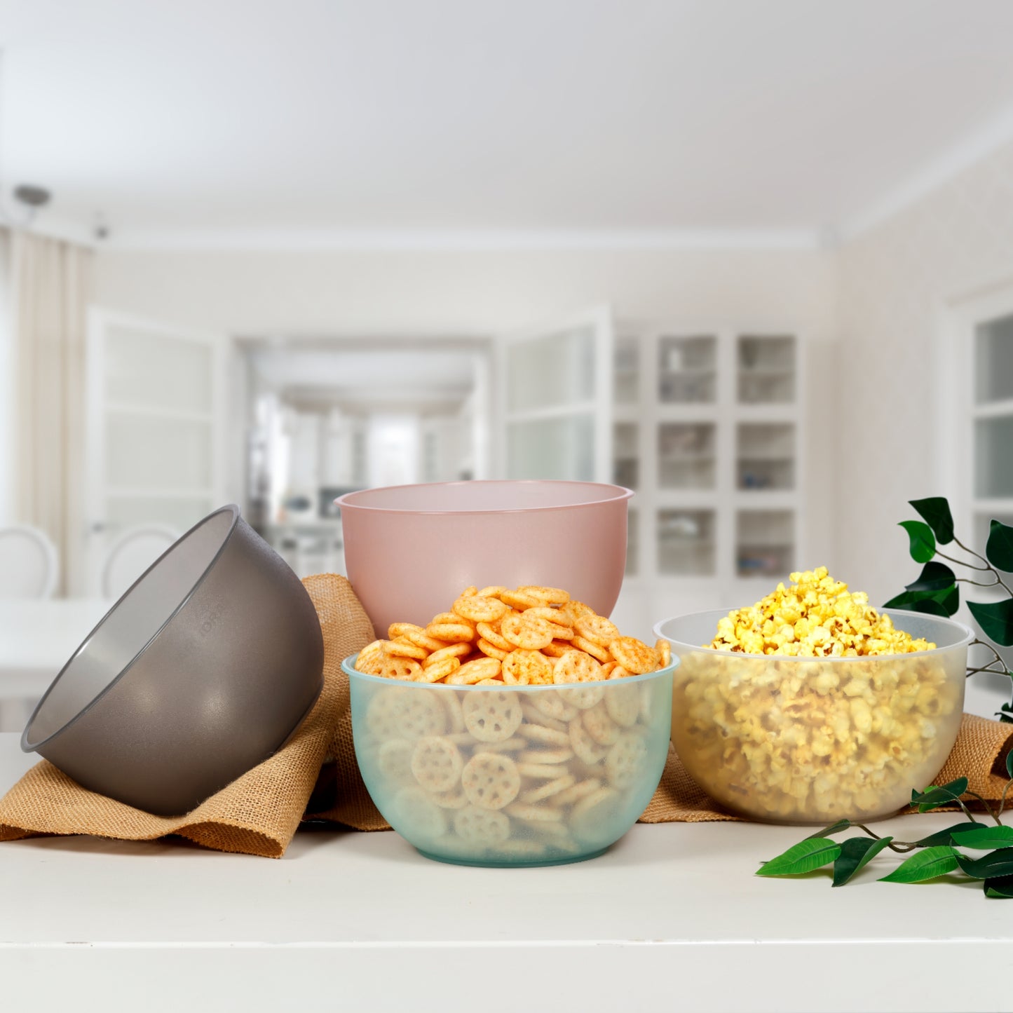 Varmora Plastic Mixing Bowl - FDA Approved & BPA Free, Multi-Purpose Bowl, Microwave Friendly