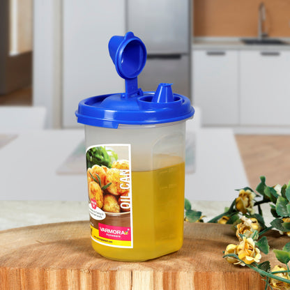 Varmora Oil Can - Plastic Oil Container, Leak Proof, Food-Grade Material, FDA Approved & BPA-Free, 440 ML, 650 ML