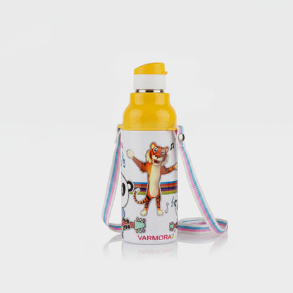 Varmora Sofia - Insulated Sipper Bottle For Kids, 100% Virgin Plastic, Stainless Steel Interior, Hot & Cold Compatible, 430 ml