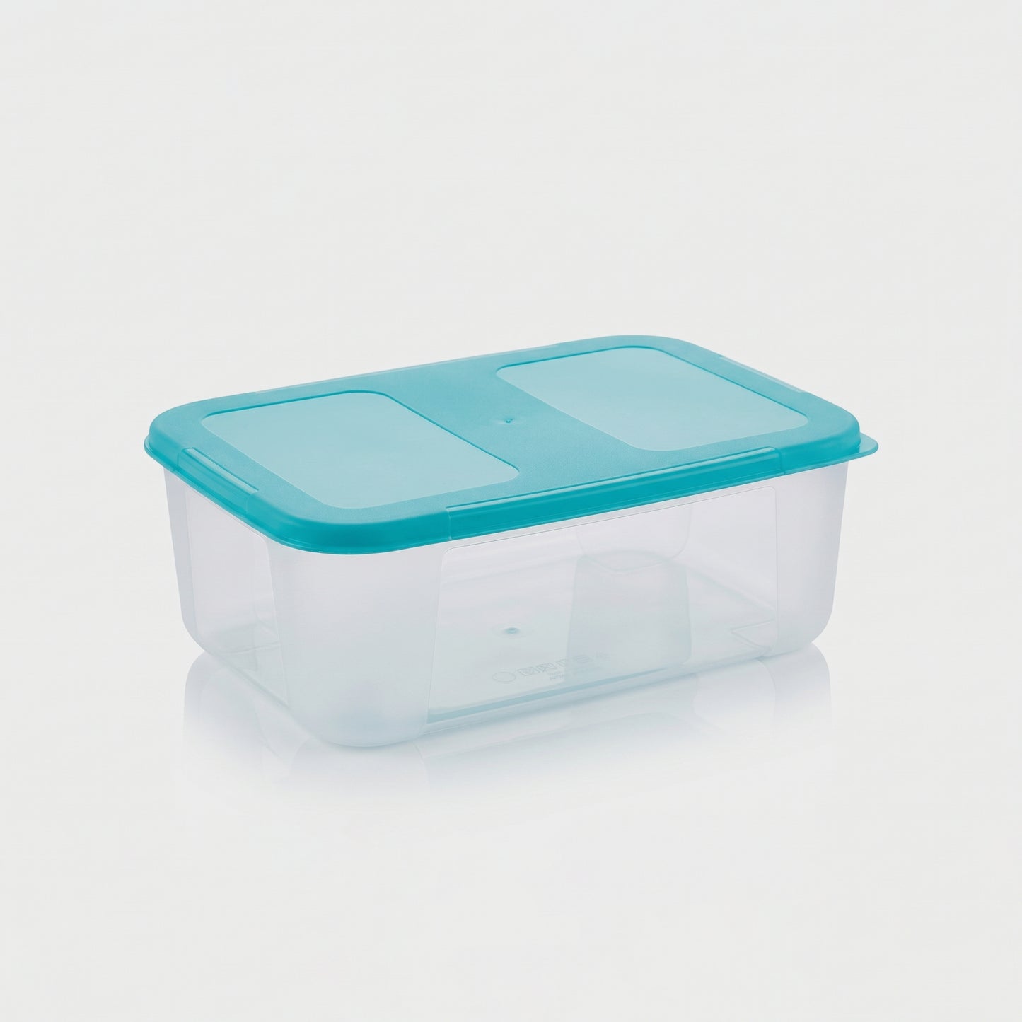 Varmora Freezer Safe - 100% Food-Grade Plastic, Transparent With Blue Lid, FDA Approved & BPA-Free, Stackable Design, Refrigerator & Deep Freezer Safe, Set of 2 (1800 ml)
