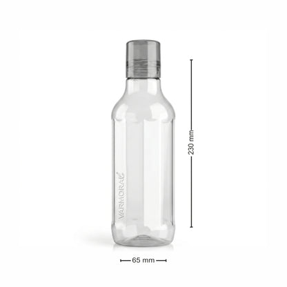 Varmora Aqua Hexa – Plastic Water Bottle, BPA Free, 100% Virgin Plastic, Leak Proof, Ideal for Daily Desk Hydration, 500 ml., 750 ml.