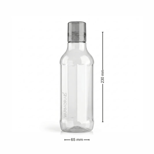 Varmora Aqua Hexa – Plastic Water Bottle, BPA Free, 100% Virgin Plastic, Leak Proof, Ideal for Daily Desk Hydration, 500 ml., 750 ml.
