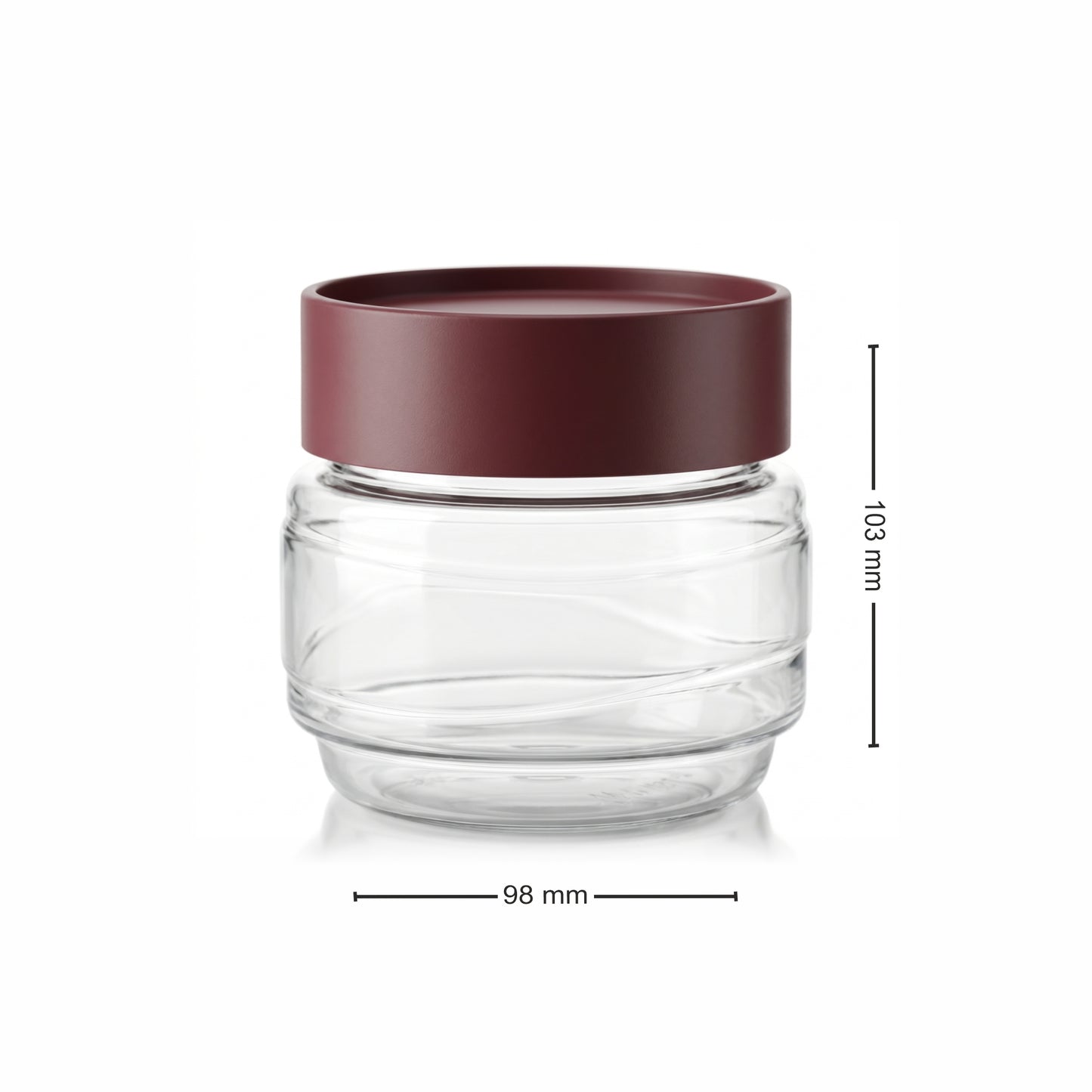 Varmora Store N Stack Round  500ml - Set of 3, Round, Dry Storage Plastic Containers, Easy-Open Airtight Lid, Space-Saving Design, Transparent Plastic Canisters
