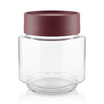 Varmora Store N Stack Square 650 ml - Set of 3, Dry Storage Containers, Airtight Lid, Stackable Design, Transparent Plastic Canisters