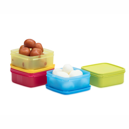 Varmora V Fresh Assorted 400 ML - Set of 4, FDA Approved, BPA-Free, Fun Colors, Fresh and Hygienic Food Storage