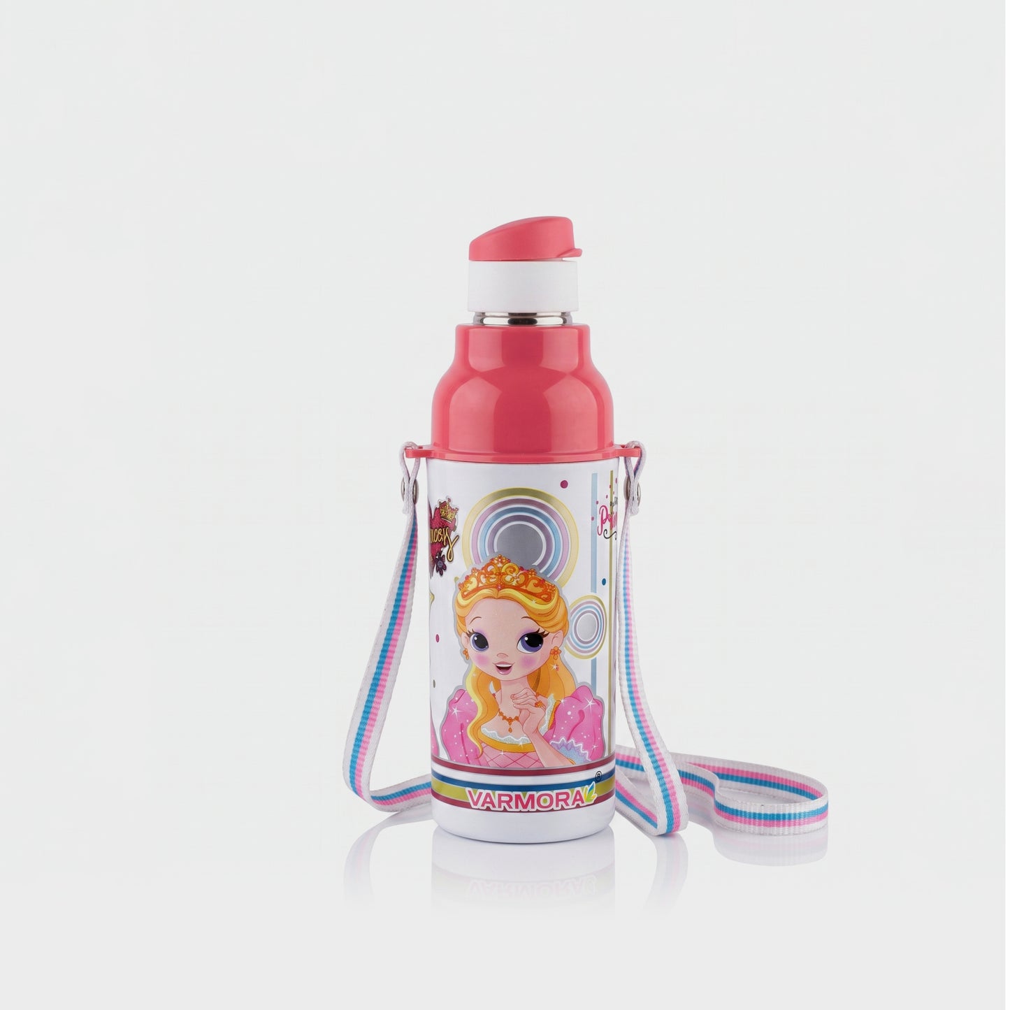 Varmora Sofia - Insulated Sipper Bottle For Kids, 100% Virgin Plastic, Stainless Steel Interior, Hot & Cold Compatible, 430 ml