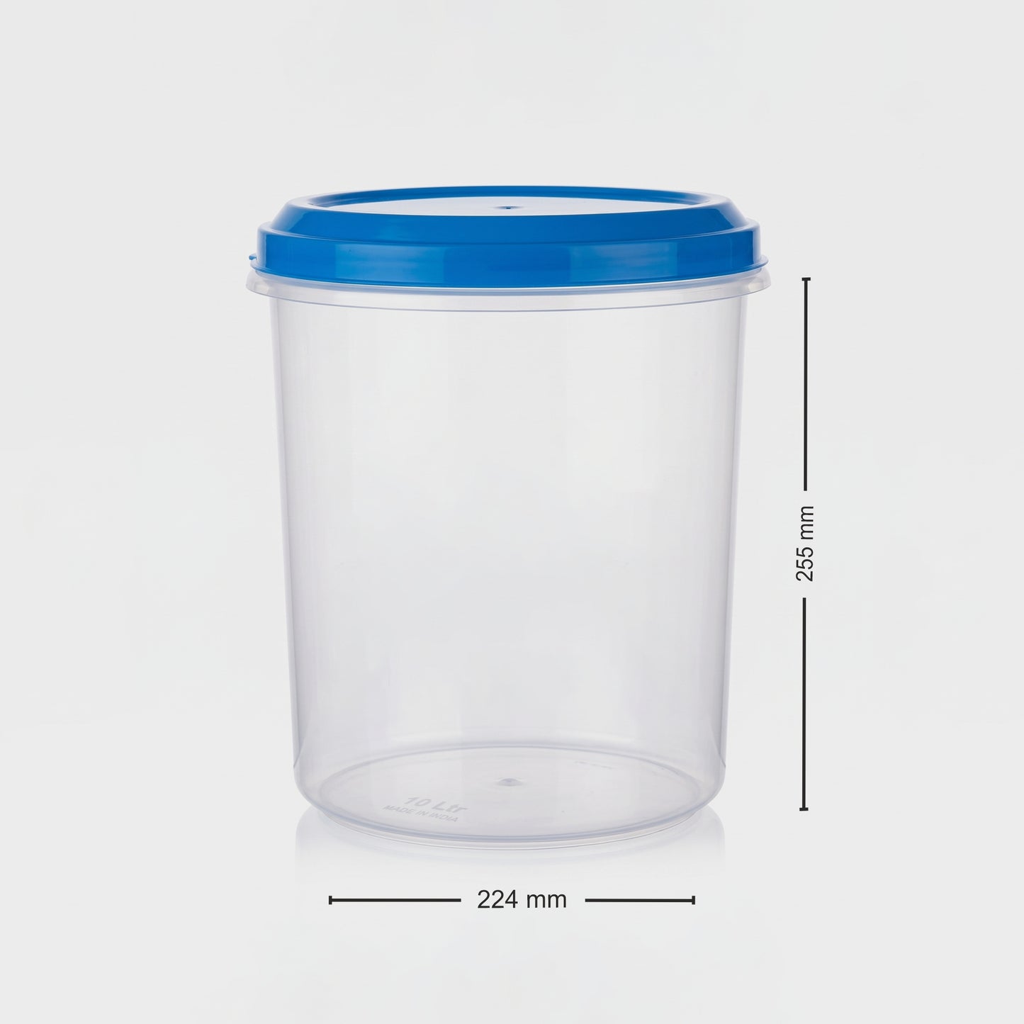 Varmora Glory - Set of 3(5,7,10 Ltr), Plastic Containers With Air-Tight Lid, For Storing Atta, Flour & Rice, Transparent Design, BPA Free 100% Food-Grade Plastic