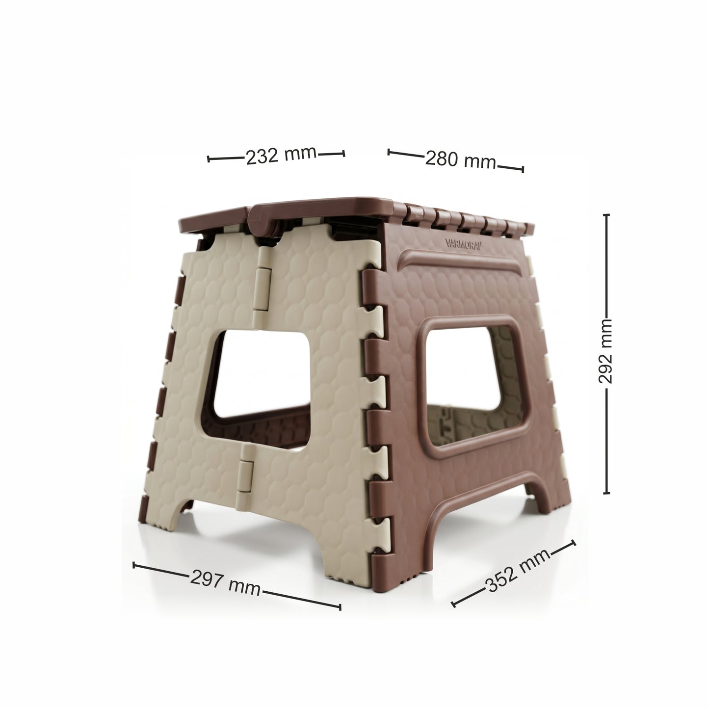 Varmora Folding Stool Small - Lightweight & Portable, Ergonomic Handle, Sturdy Design