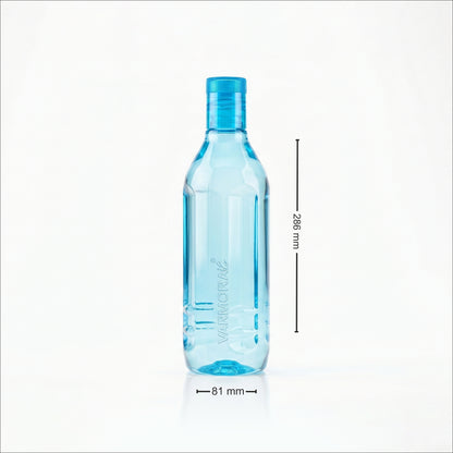 Varmora Aqua Lagoon – Plastic Water Bottle, BPA Free, 100% Virgin Plastic, Leak Proof, Crystal Clarity, 1 Litre.
