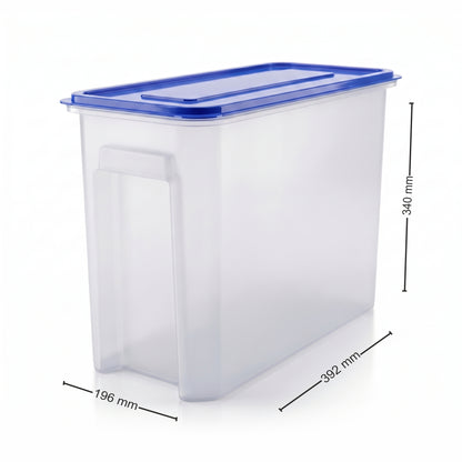 Varmora Smart Storage - Plastic Storage Containers, Rectangular Shape, Transparent Body, Airtight, BPA-Free, 10 KG, 15 KG