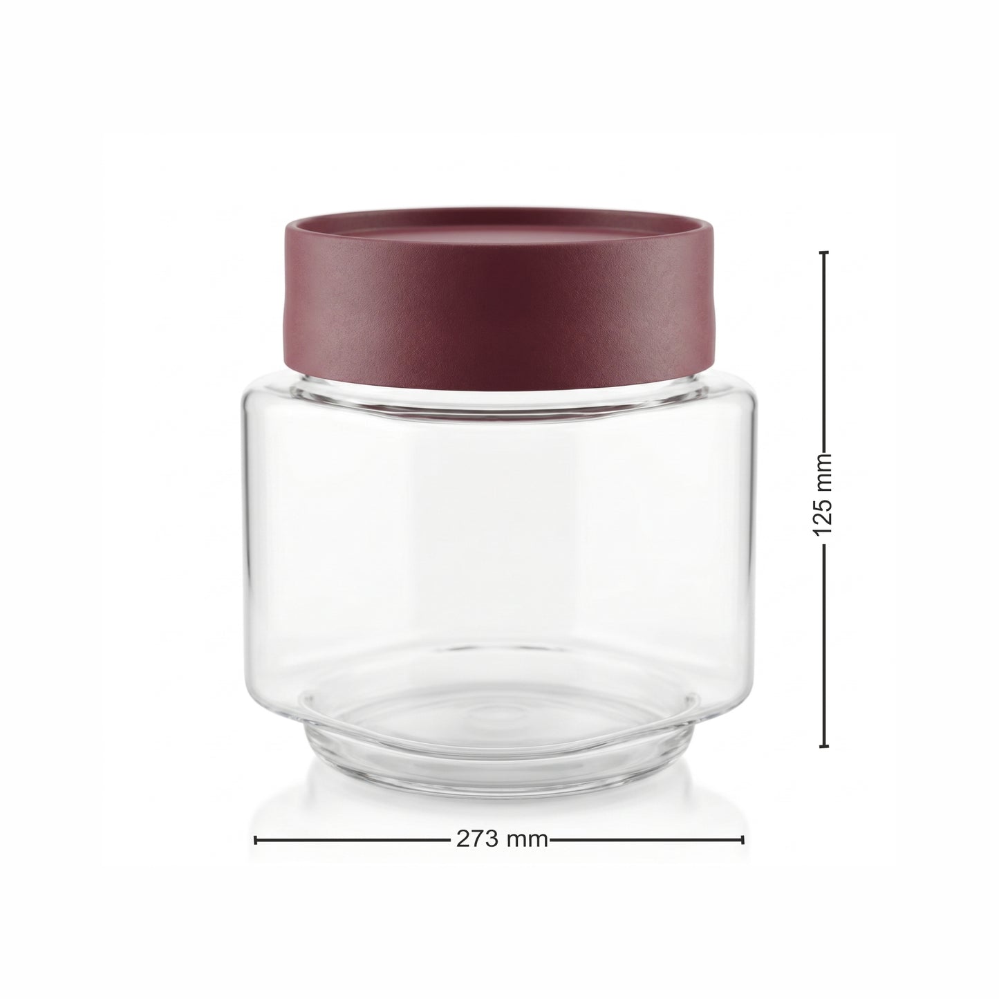 Varmora Store N Stack Square 650 ml - Set of 3, Dry Storage Containers, Airtight Lid, Stackable Design, Transparent Plastic Canisters