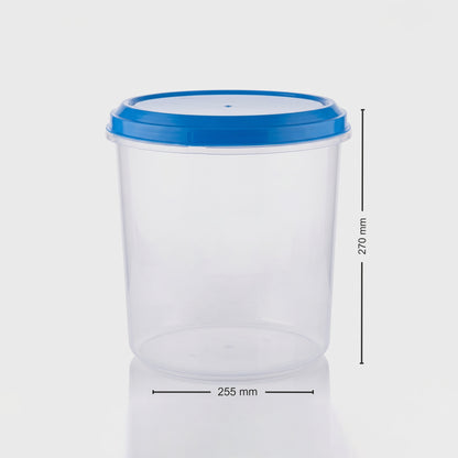 Varmora Glory - Set of 3(5,7,10 Ltr), Plastic Containers With Air-Tight Lid, For Storing Atta, Flour & Rice, Transparent Design, BPA Free 100% Food-Grade Plastic