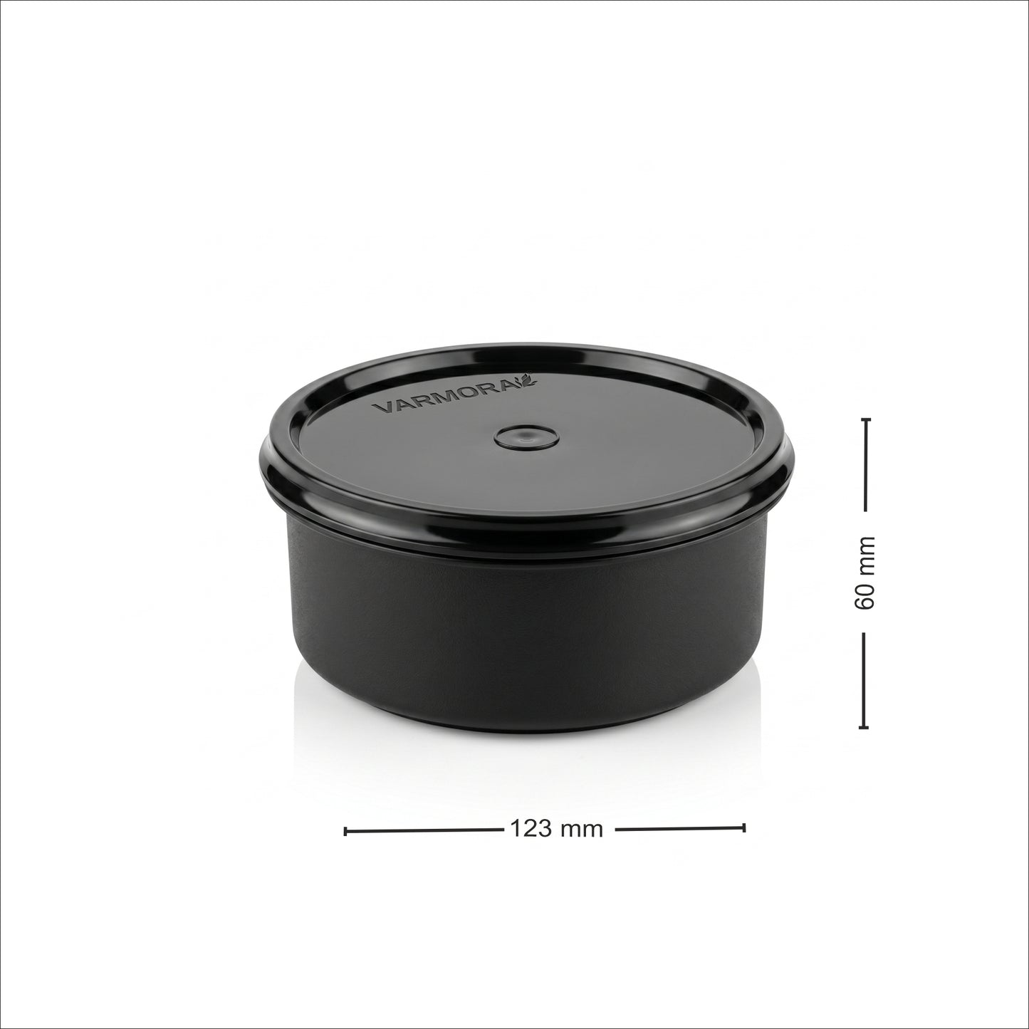 Varmora SS Magnum Round - Plastic Container With Airtight Lid, Stainless Steel Interior, Food-Grade Material