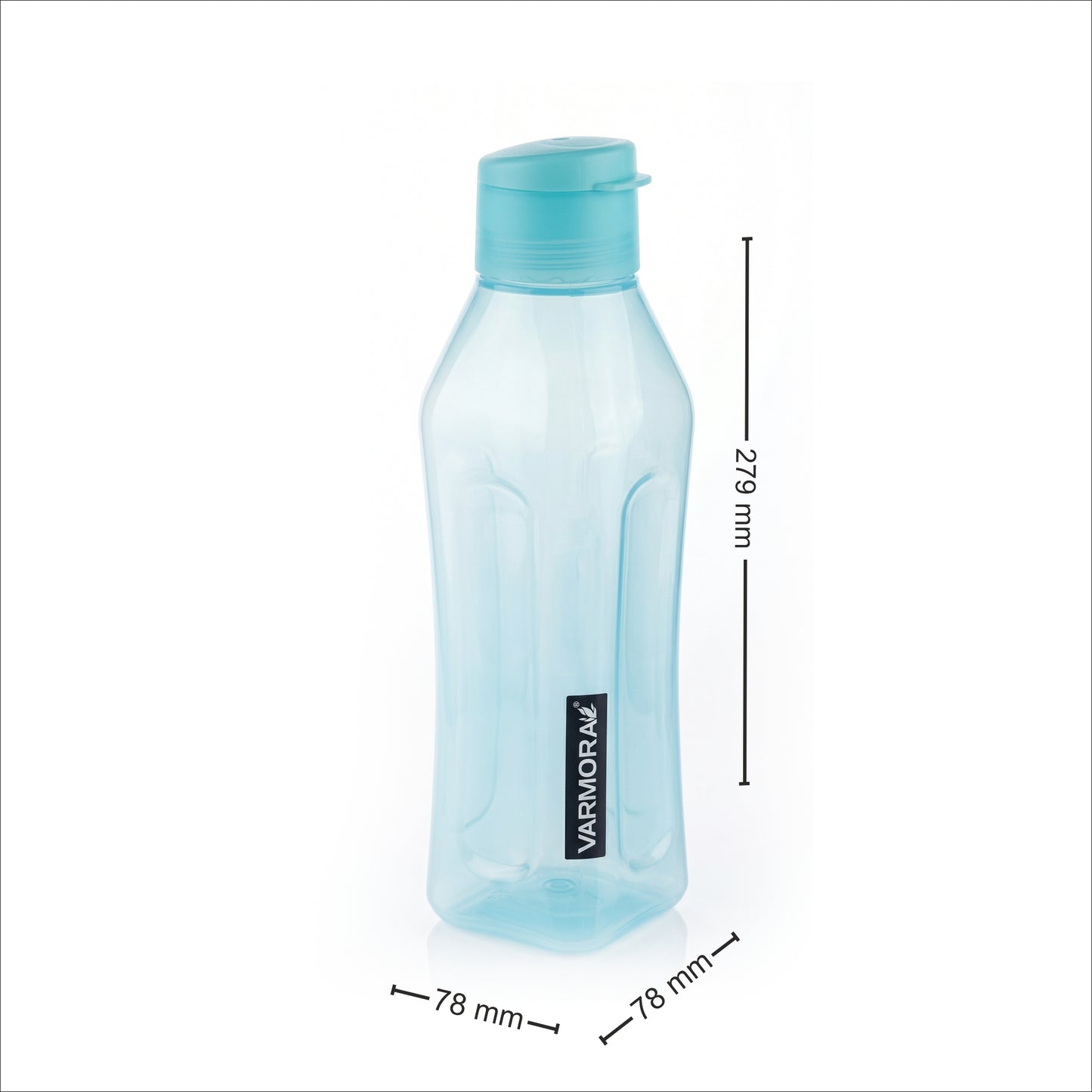 Varmora Aqua Smarty – Plastic Water Bottle, BPA Free, 100% Virgin Plastic, Leak Proof, Ideal for Daily Desk Hydration, 1 Litre.