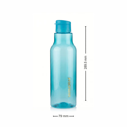 Varmora Aqua Hydro – Plastic Water Bottle, BPA Free, 100% Virgin Plastic, Leak Proof, Ideal for Daily Desk Hydration, 1 Ltr.