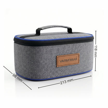 Varmora SS Corporate Delight Tiffin - Stainless Steel 3 Container, Insulated Bag, Airtight & Leak-Proof (Round Container) 100% Food Grade
