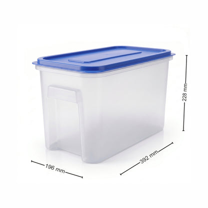 Varmora Smart Storage - Plastic Storage Containers, Rectangular Shape, Transparent Body, Airtight, BPA-Free, 10 KG, 15 KG