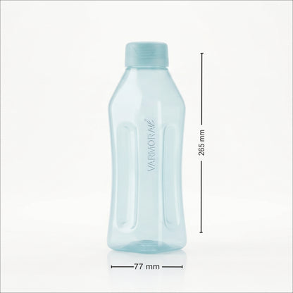 Varmora Aqua Fresh – Plastic Water Bottle, BPA Free, Food Grade Plastic, Transparent Design, 1000ml