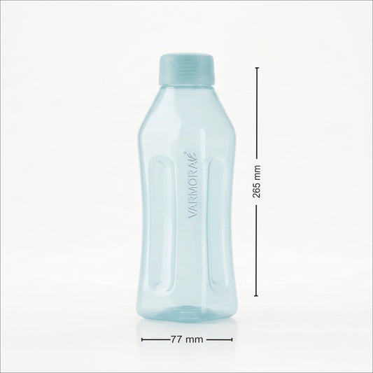 Varmora Aqua Fresh – Plastic Water Bottle, BPA Free, Food Grade Plastic, Transparent Design, 1000ml