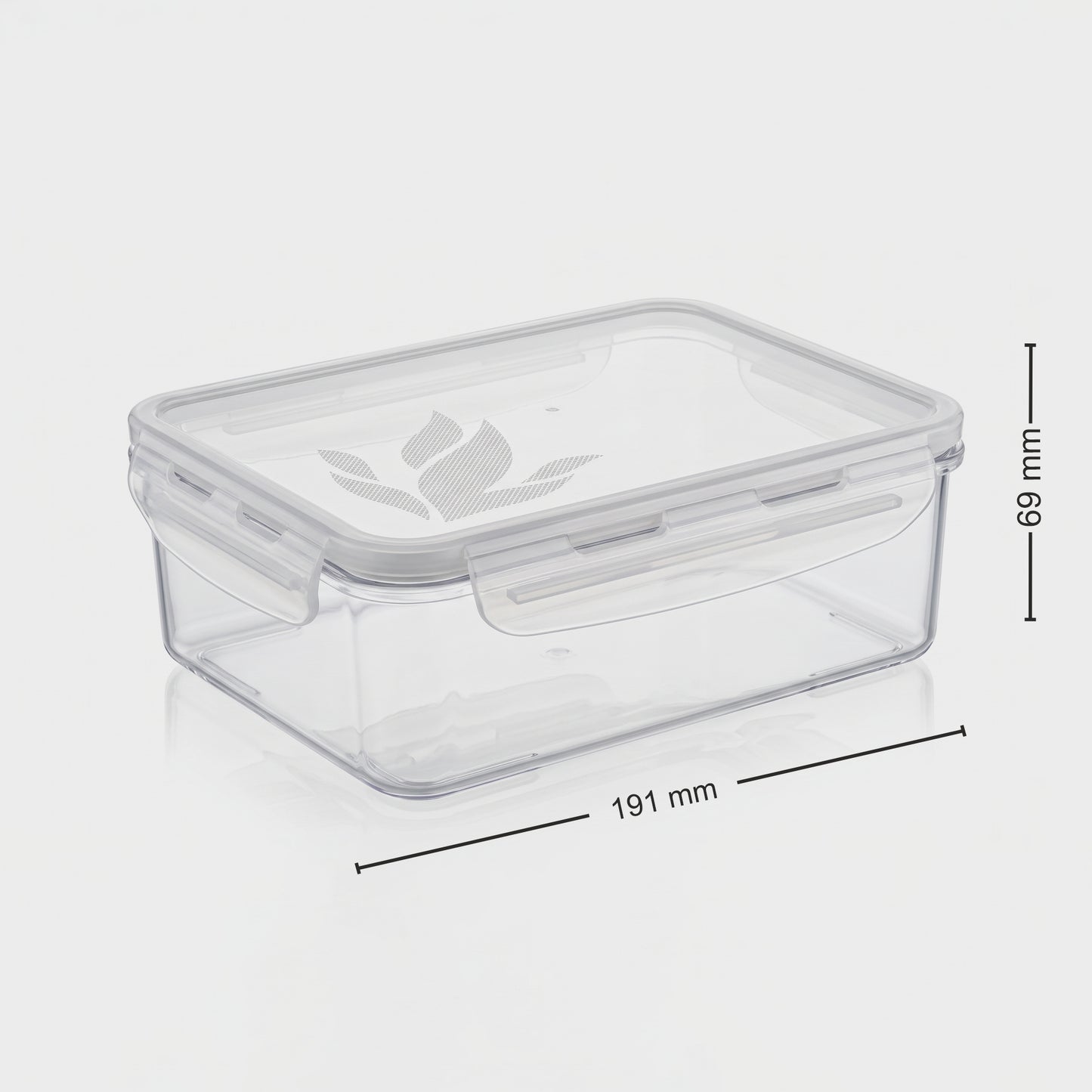 Varmora Clamp It – Rectangle Airtight Storage Container with Clip-Lock Lid, Food-Grade Plastic
