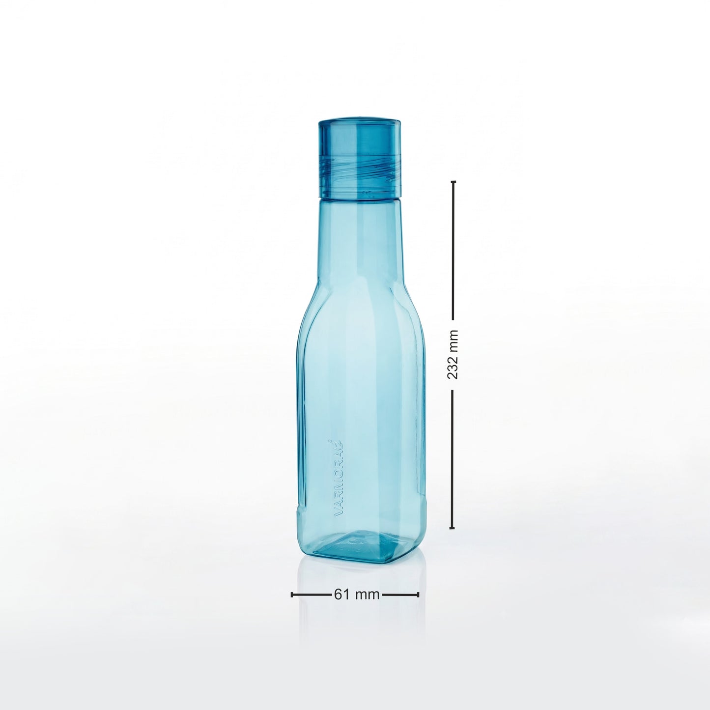 Varmora Aqua Flora – Plastic Water Bottle, BPA Free, 100% Virgin Plastic, Leak Proof, Ideal for Daily Desk Hydration, 500 ml., 750 ml., 1 Litre.