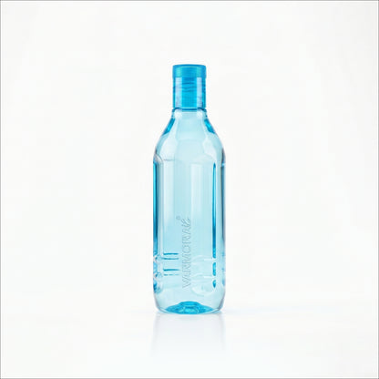 Varmora Aqua Lagoon – Plastic Water Bottle, BPA Free, 100% Virgin Plastic, Leak Proof, Crystal Clarity, 1 Litre.