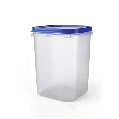 Varmora Glory Square Container – Air-Tight Lid, Transparent, Space-Efficient, 100% Food-Grade Plastic (5 Ltr / 7 Ltr / 10 Ltr)