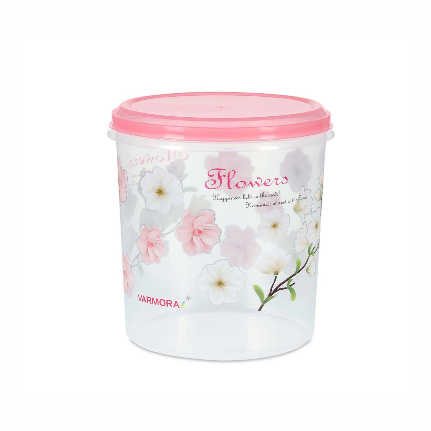Varmora Mega Glory Round Set Flower - Set of 3, Air-Tight Lid, Transparent, BPA-Free Food-Grade Plastic