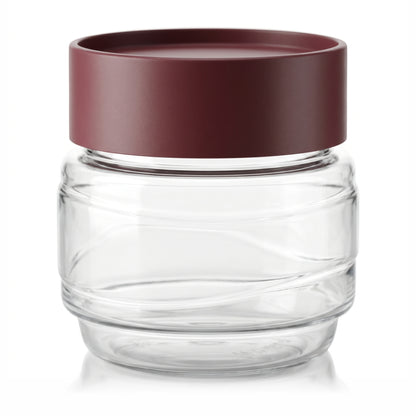 Varmora Store N Stack Round  500ml - Set of 3, Round, Dry Storage Plastic Containers, Easy-Open Airtight Lid, Space-Saving Design, Transparent Plastic Canisters