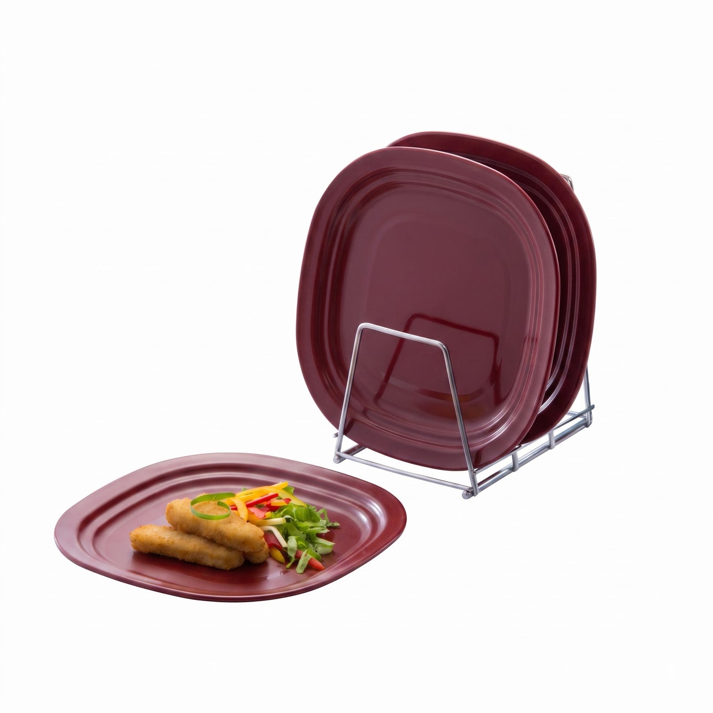 Varmora Side Plate - Set of 3, 100% Virgin Plastic, Unbreakable & Food Grade
