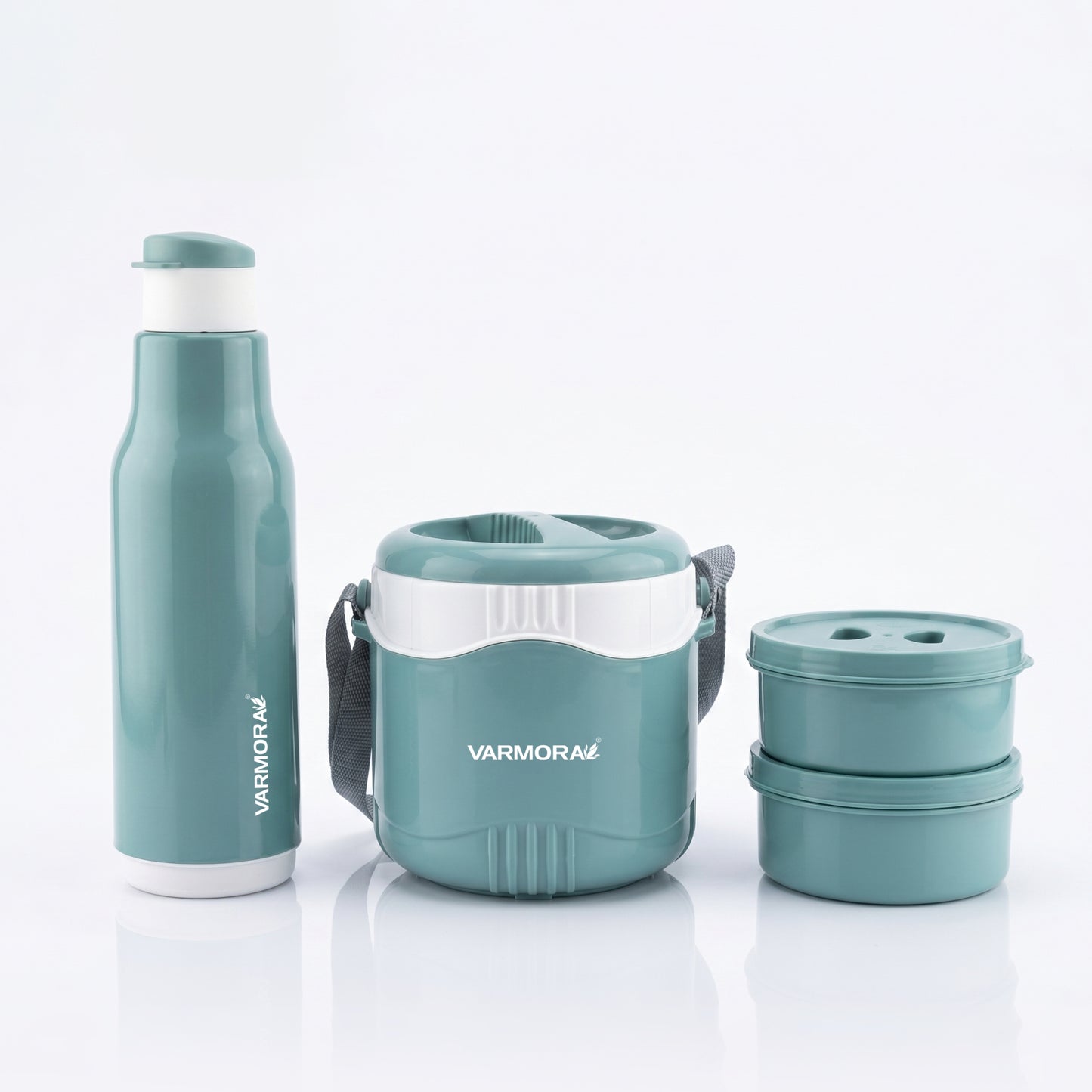 Varmora Bento Lunch 2 + Sofia 600 - Leak-Proof Container, Insulated Outer, 100% Food Grade